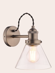 Laura Ashley Pewter Grey Isaac Wall Light - Image 3 of 6