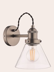Laura Ashley Pewter Grey Isaac Wall Light - Image 4 of 6