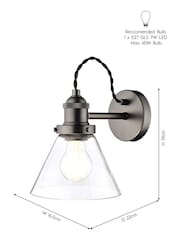 Laura Ashley Pewter Grey Isaac Wall Light - Image 6 of 6