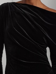Lauren Ralph Lauren Velvet Off Shoulder Cockail Dress - Image 3 of 4