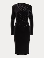 Lauren Ralph Lauren Velvet Off Shoulder Cockail Dress - Image 4 of 4