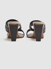 Mules à talons et brides en cuir Reiss Ruby - Image 4 of 5
