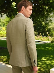 Svetlo siva - Ozka teksturirana obleka Signature Marzotto Wool: suknjič - Slika 2 iz 8