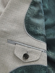 Svetlo siva - Ozka teksturirana obleka Signature Marzotto Wool: suknjič - Slika 8 iz 8