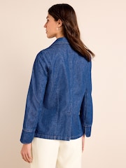 Denim Bright Blue Single Breasted Blazer - Image 2 of 6