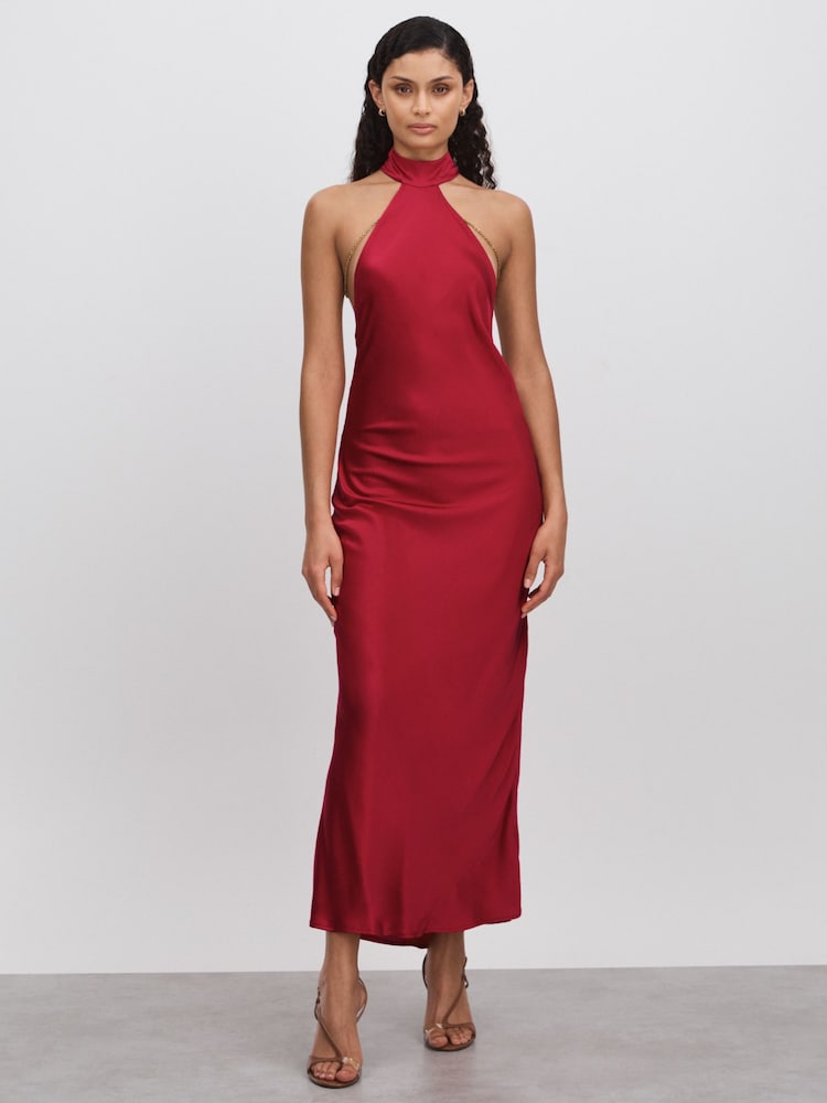 Savannah Morrow Peace Silk Chain Detail Maxi Dress - Image 1 of 5
