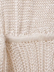 Savannah Morrow Ivory Sheer Knitted Maxi Dress - Image 5 of 5