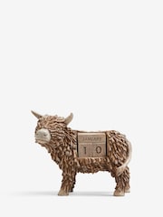 Brown Hamish Highland Cow Perpetual Calendar - Image 3 of 4