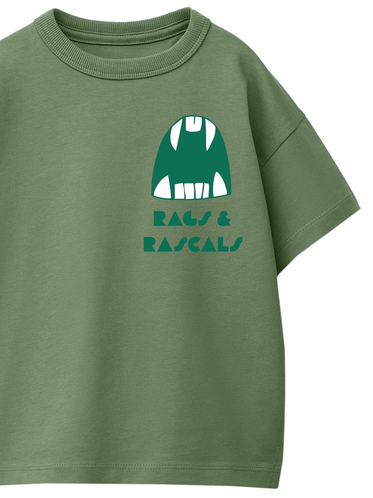 Rags & Rascals Green Monster Pocket T-Shirt - Image 2 of 3 Rags & Rascals Green Monster Pocket T-Shirt - Image 2 of 3