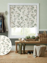Laura Ashley Fern Green Elderwood Made to Measure 100% Cotton Roman Blinds - Image 1 of 6