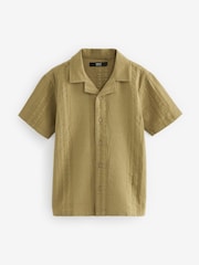 Green Short Sleeves Textured Shirt (3-16yrs) - Image 2 of 4