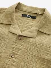 Green Short Sleeves Textured Shirt (3-16yrs) - Image 4 of 4