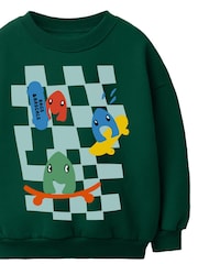 Rags & Rascals Green Skate Monsters Sweatshirt - Image 2 of 3
