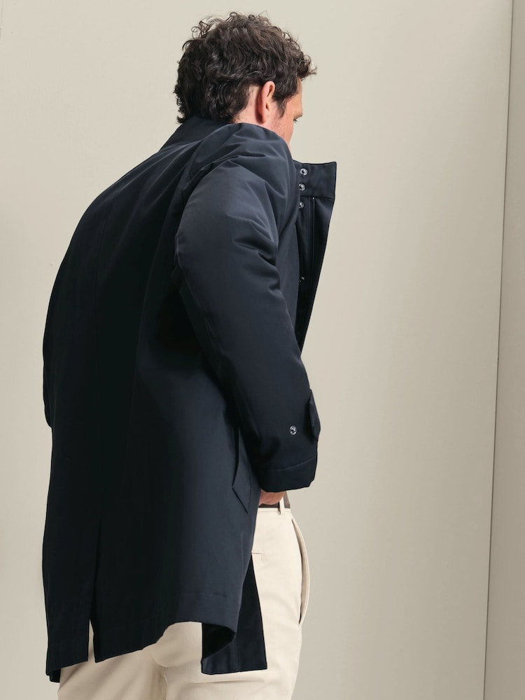 Charles Tyrwhitt Navy Blue 3in1 Raincoat With Detachable Gilet - Image 2 of 6 Charles Tyrwhitt Navy Blue 3in1 Raincoat With Detachable Gilet - Image 2 of 6