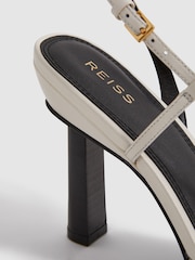 Pantofi din piele cu toc pătrat și baretă transparentă Reiss Joy - Imaginea 5 din 6