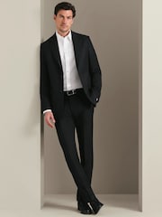 Charles Tyrwhitt Dark Grey Birdseye Slim Fit Italian Luxury Suit Jacket - Image 1 of 6