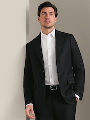 Charles Tyrwhitt Dark Grey Birdseye Slim Fit Italian Luxury Suit Jacket - Image 2 of 6
