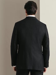 Charles Tyrwhitt Dark Grey Birdseye Slim Fit Italian Luxury Suit Jacket - Image 3 of 6