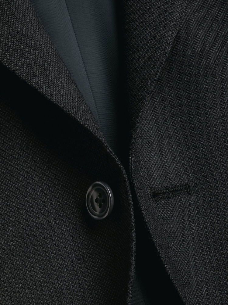 Charles Tyrwhitt Dark Grey Birdseye Slim Fit Italian Luxury Suit Jacket - Image 6 of 6 Charles Tyrwhitt Dark Grey Birdseye Slim Fit Italian Luxury Suit Jacket - Image 6 of 6