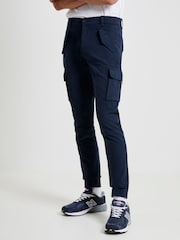 French Connection Blue Marine Cargo 100% Cotton Joggers - Image 1 of 3