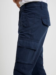French Connection Blue Marine Cargo 100% Cotton Joggers - Image 3 of 3