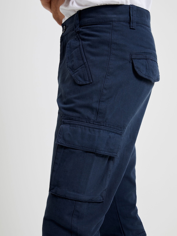 French Connection Blue Marine Cargo 100% Cotton Joggers - Image 3 of 3