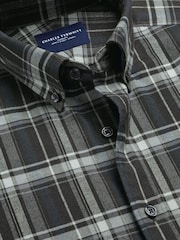 Pelēks - Charles Tyrwhitt rūtainais, birstēts flaneļa krekls - Attēls 5 no 6