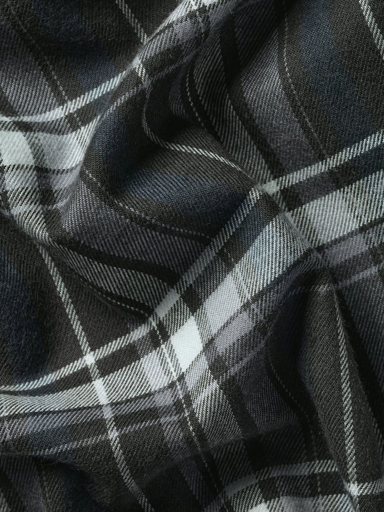 Pelēks - Charles Tyrwhitt rūtainais, birstēts flaneļa krekls - Attēls 6 no 6