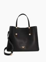 Dune London Black Dorrie Synthetic Logo Hardware Tote Bag - Image 3 of 6