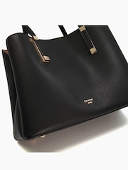 Dune London Black Dorrie Synthetic Logo Hardware Tote Bag - Image 6 of 6
