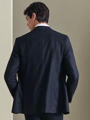 Azul marino - Chaqueta de traje de lujo italiana de corte ajustado Birdseye de Charles Tyrwhitt - Imagen 2 de 6