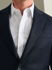 Azul marino - Chaqueta de traje de lujo italiana de corte ajustado Birdseye de Charles Tyrwhitt - Imagen 4 de 6