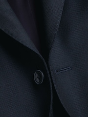 Azul marino - Chaqueta de traje de lujo italiana de corte ajustado Birdseye de Charles Tyrwhitt - Imagen 6 de 6