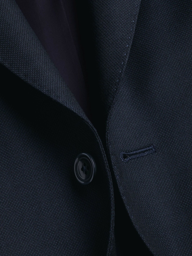 Azul marino - Chaqueta de traje de lujo italiana de corte ajustado Birdseye de Charles Tyrwhitt - Imagen 6 de 6 Azul marino - Chaqueta de traje de lujo italiana de corte ajustado Birdseye de Charles Tyrwhitt - Imagen 6 de 6