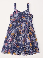 Abercrombie & Fitch Blue Floral Playsuit - Image 1 of 2