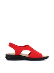 Pavers Red Ladies Stretch Sandals - Image 1 of 5