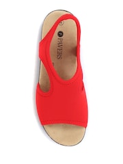 Pavers Red Ladies Stretch Sandals - Image 4 of 5