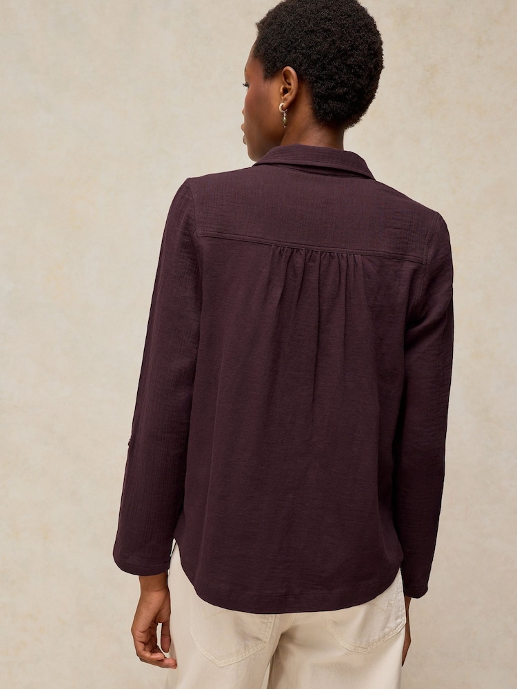 White Stuff Brown Annie Double Cloth Shirt - Image 2 of 6