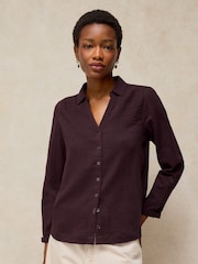 White Stuff Brown Annie Double Cloth Shirt - Image 4 of 6