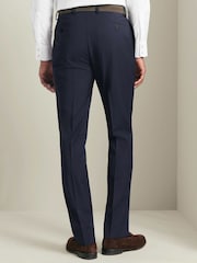 Azul oscuro - Pantalones de lana de alto rendimiento de corte ajustado de Charles Tyrwhitt - Imagen 2 de 6