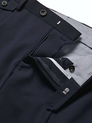 Azul oscuro - Pantalones de lana de alto rendimiento de corte ajustado de Charles Tyrwhitt - Imagen 6 de 6