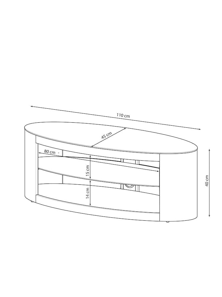 AVF Brown Buckingham 1100 Oval TV Stand - Image 2 of 2