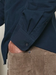 Теңіз көк - Slim Fit - Charles Tyrwhitt қылқаламмен қапталған фланель жейде - 5суретінің 2 суреті