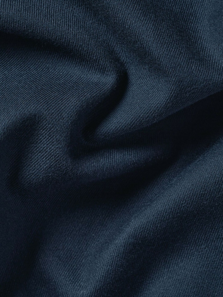 Теңіз көк - Slim Fit - Charles Tyrwhitt қылқаламмен қапталған фланель жейде - 5суретінің 5 суреті