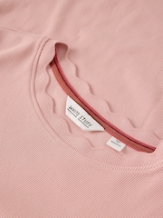 White Stuff Pink Aida Scallop Long Sleeve T-Shirt - Image 6 of 6