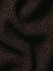 Charles Tyrwhitt Brown Chunky Merino Shawl Neck Cardigan - Image 6 of 6