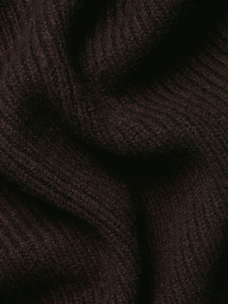 Charles Tyrwhitt Brown Chunky Merino Shawl Neck Cardigan - Image 6 of 6 Charles Tyrwhitt Brown Chunky Merino Shawl Neck Cardigan - Image 6 of 6