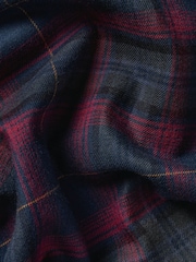 Tumši zils - Charles Tyrwhitt rūtainais, birstēts flaneļa krekls - Attēls 6 no 6