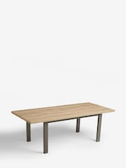Light Bronx Oak Effect Rectangle 6 to 8 Seater Extending Dining Table - Image 6 of 7