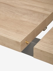 Light Bronx Oak Effect Rectangle 6 to 8 Seater Extending Dining Table - Image 7 of 7